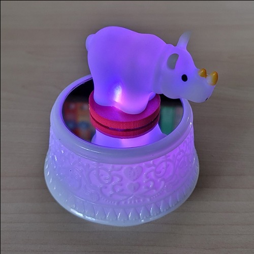 LED 코뿔소 회전 오르골 만들기